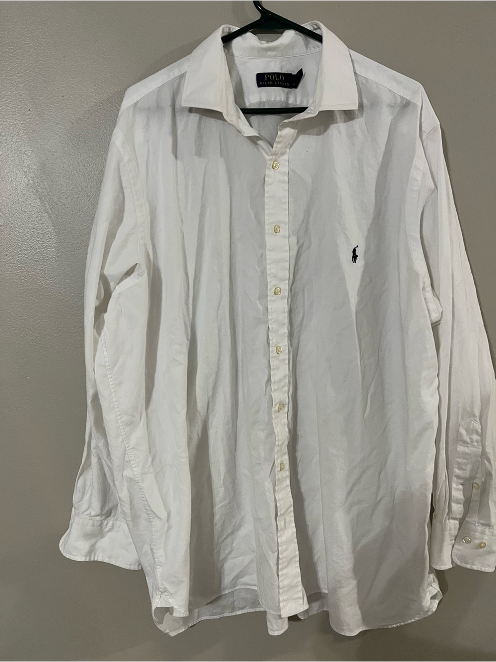 Polo by Ralph Lauren White Classic Button-Down Dress Shirt 18